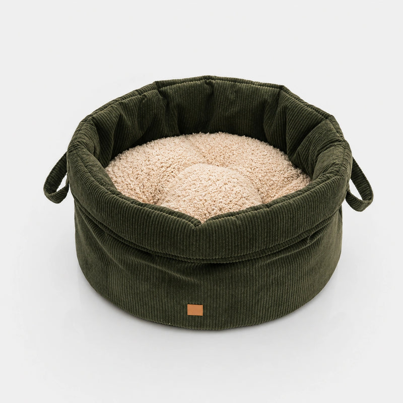 Louis-Cord- Luxury Dog Basket