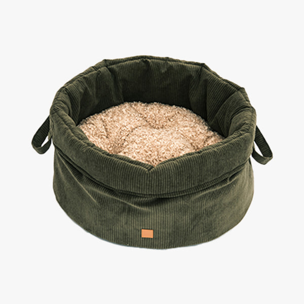 Louis-Cord- Luxury Dog Basket