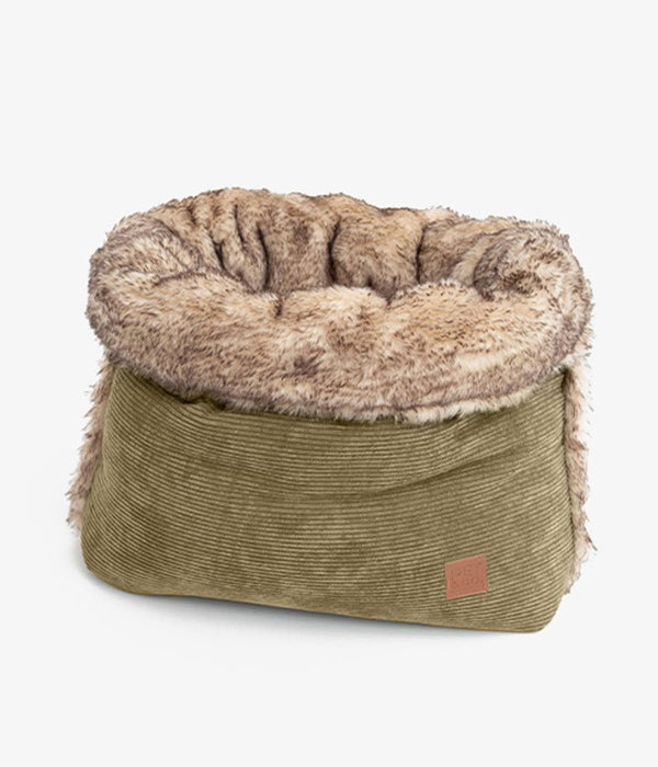 Snuggle Cord Faux Fur - Luxury Dog Bag